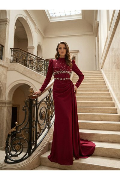 YuSeM Aria Abiye Bordo