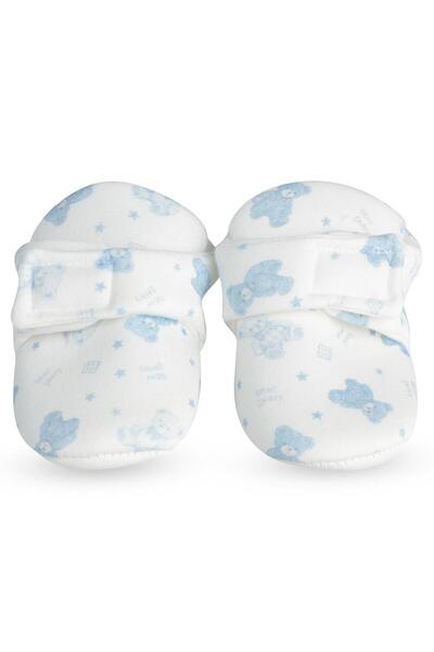 Civil Baby Cırtlı Ayıcık Desenli 17-19 Numara Patik - Ekru