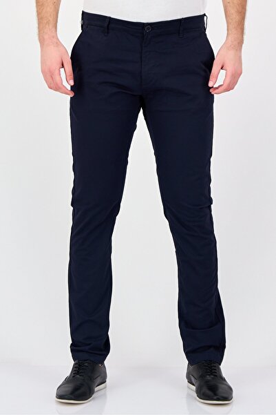 U.S. Polo Assn. Men Regular Fit Solid Straight Pants, Navy