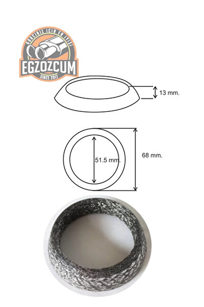 EGZOZCUM Renault 9 / 19 Uyumlu Egzoz Boğaz Contası - Broadway / Europa Reno H...