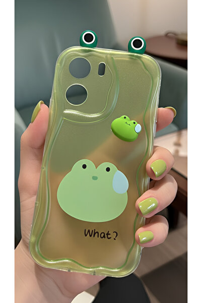 TechTrove حافظة هاتف مموجة بتصميم ضفدع أخضر لطيف ثلاثي الأبعاد متوافقة مع هات...