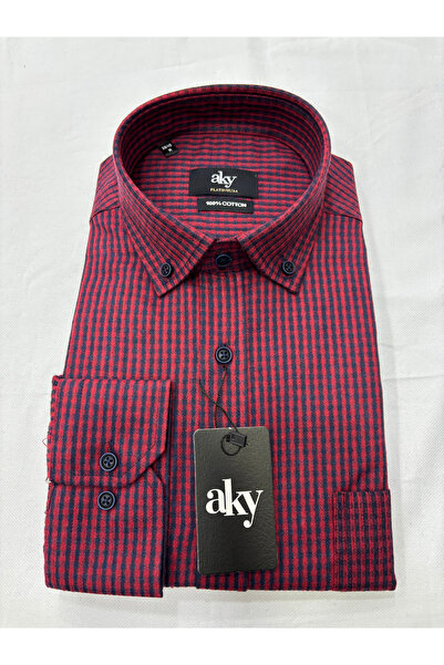 aky collection Aky Kışlık Klasik Yaka Regular Fit Erkek Gömlek