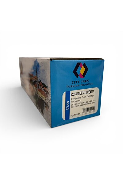 City Inks حبر تركي سيتي انك متوافق مع HP 305A أزرق (Cyan) – CC531A / CF381A /...