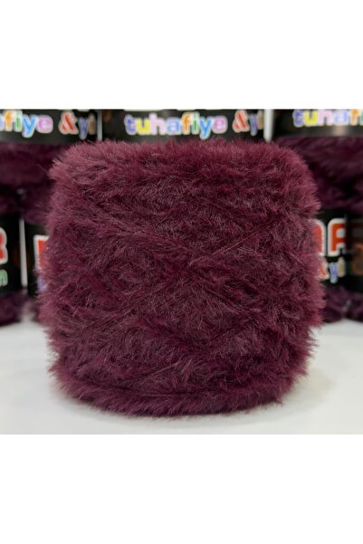 DmrTuhafiye Tavşan Tüyü ip El Örgü İpi 200gr - Bordo