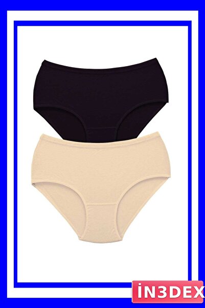 İN3DEX Women's High Waist Bato Panties Double Pack Thick Elastic