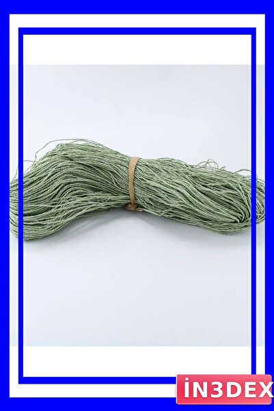 İN3DEX Mildew Green Knitting Yarn, Yarn Roll, Paper Yarn 550-600 Grams