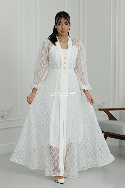 modern designer Luxurious soft Lace dress