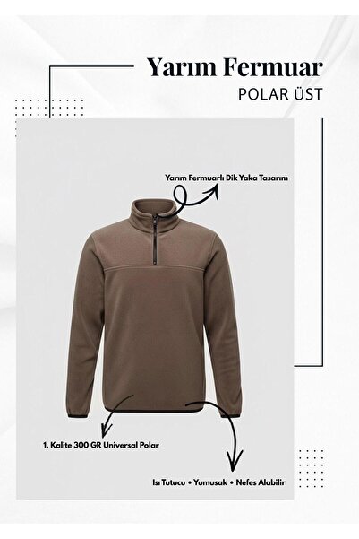 pour la riviere Winter Half Zipper Men's Fleece Sweatshirt