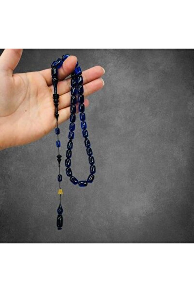 alomran orientals Sandalwood rosary in navy blue