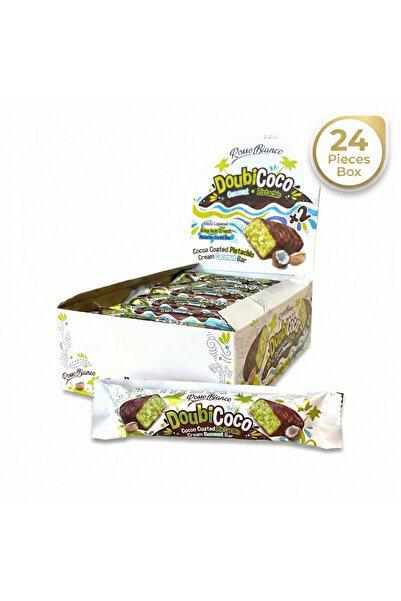 ROSSO BIANCO DoubiCoco Pistachio Cream and Coconut Dubai Chocolate Bars – Box...
