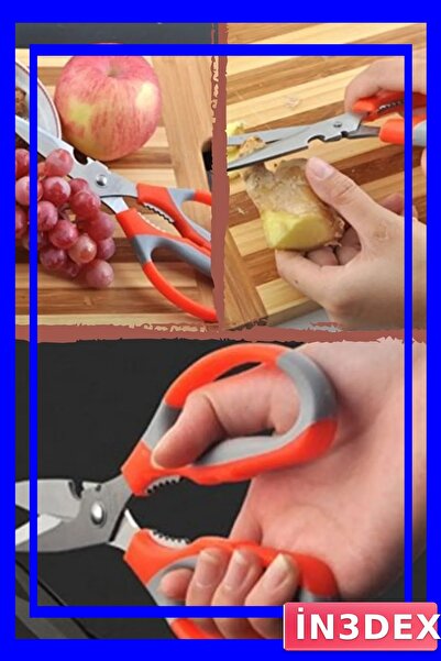 İN3DEX Meat and Chicken Chopping Scissors Stainless Steel