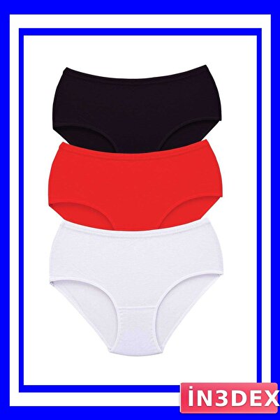 İN3DEX Women's High Waist Bato Panties 3-Pack Thick Elastic