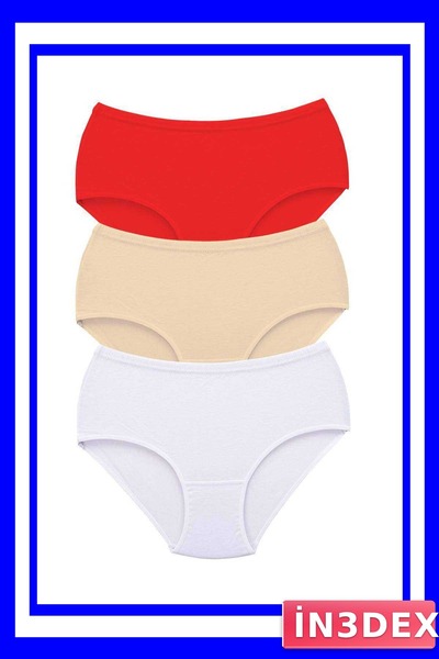 İN3DEX Women's High Waist Bato Panties 3-Pack Thick Elastic
