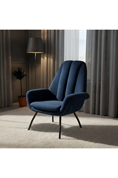 GLAMOURE HOME Living room chair upholstered in Velvet fabric