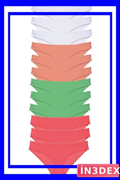 İN3DEX Lycra Women's Slip Panties 12-Piece Economical Pack