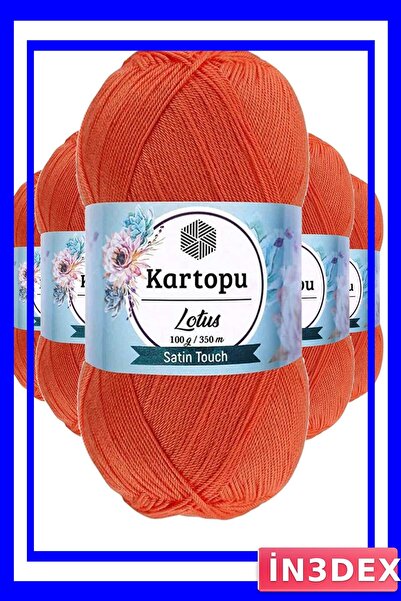 İN3DEX 5 Pieces of Yavruağzı Colored Knitting Yarn for Making Bikinis and Blo...