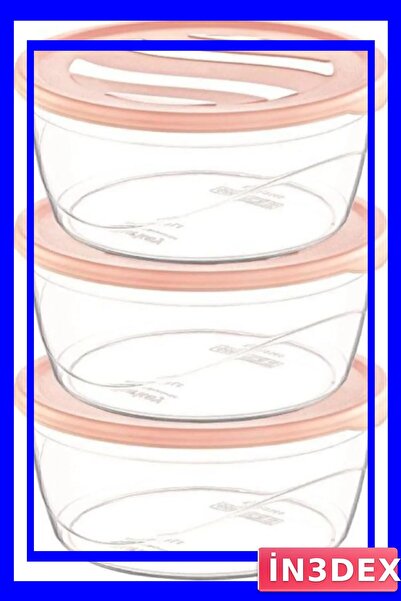 İN3DEX Round Storage Container Set 3 Pieces Kitchen Organization