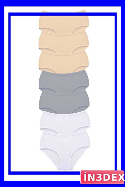 İN3DEX Women's High Waist Bato Panties 7-Pack Thick Elastic