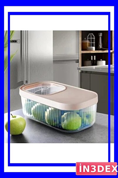 İN3DEX Food Storage Container with Lid, 5 Liter Capacity