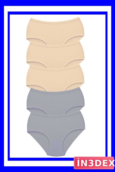 İN3DEX High Waist Bato Panties Set of 5 with Thick Elastic