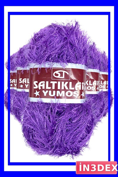 İN3DEX 5 Pieces of Bearded Hand Knitting Yarn Soft Wool Set