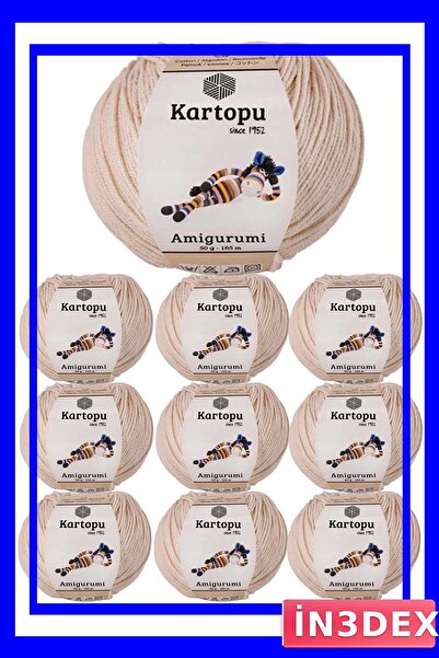 İN3DEX مجموعة خيوط الحياكة أميجورومي 10 قطع 50 جرام