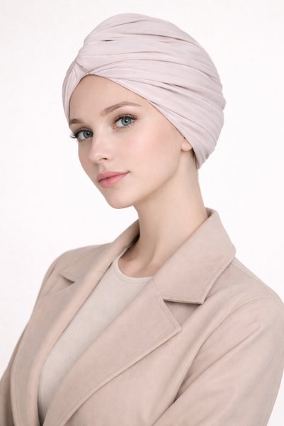 Şirin Giyim Aksesuar Burgu Ready-Made Bonnet Hijab Ecru - Ready-Made Bonnet S...