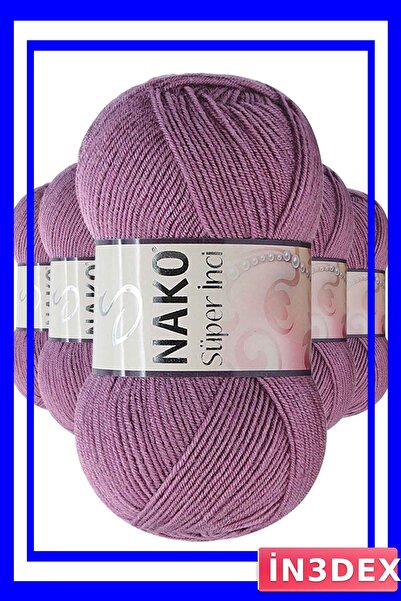 İN3DEX Dark Rose Dry Hand Knitting Yarn 5 Pieces 100 Grams