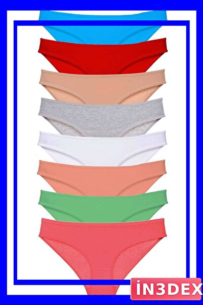 İN3DEX Lycra Women's Slip Panties Economical Set of 8
