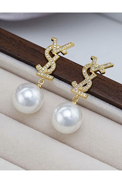 Alyas Aksesuar Designer Design Earrings with Stones and Pearls