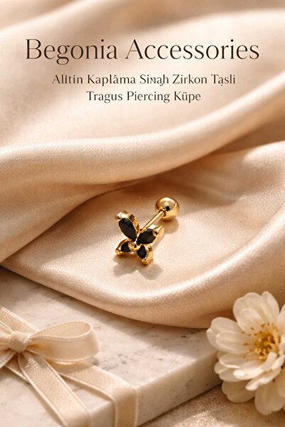 Begonia Accessories 316L Cerrahi Çelik Altın Kaplama Kararmaz Alerji Yapmaz Z...