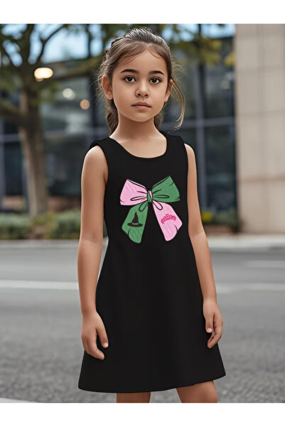 Cevval Girls' Dress Draped Printed