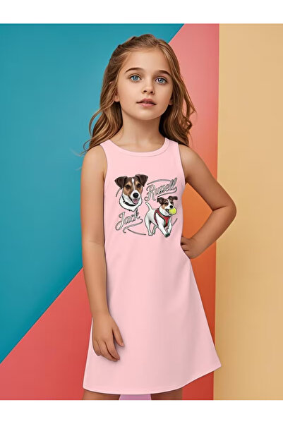 Cevval Girls' Dress Draped Printed