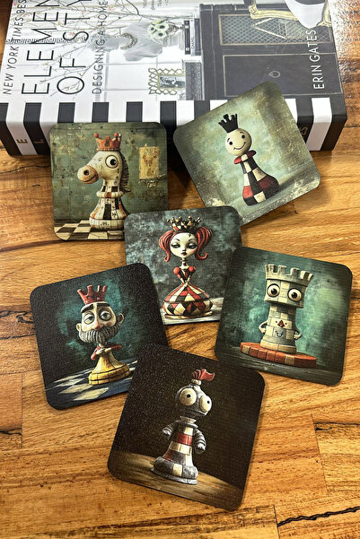 Satranç Medya قطع الشطرنج - مجموعة من 6 قطع