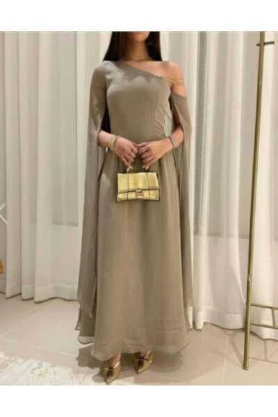 Masha A soft, striped organza dress: exquisite and elegant for Eid and specia...