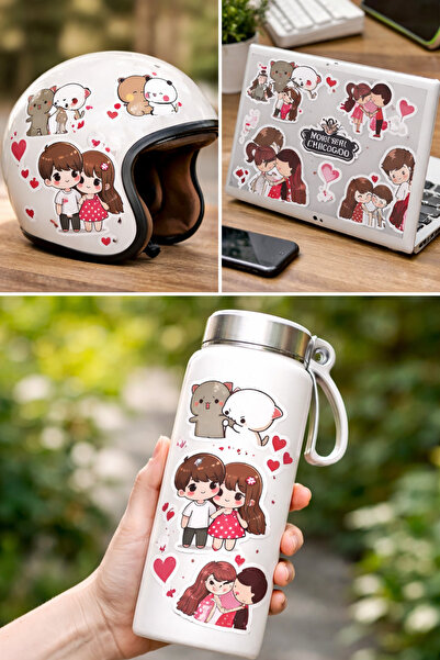 Limitless Design Lover Couples Sticker Set 22X30 cm – Cute Love Themed Decora...