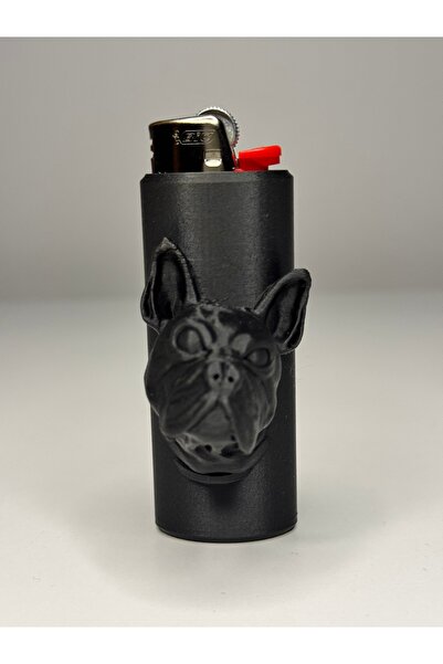 Nomika Design Fransız Bulldog Figürlü Maxi Çakmak – Siyah 3D Tasarım, Koleksi...