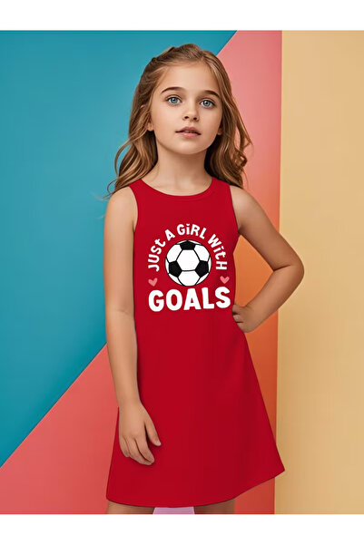 Cevval فستان بناتي مطبوع بتصميم انسيابي