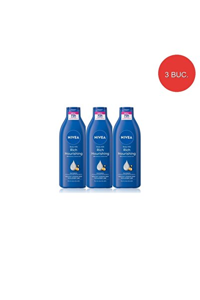 NIVEA Set of 3 Body Milk 72 hours Moisturizing