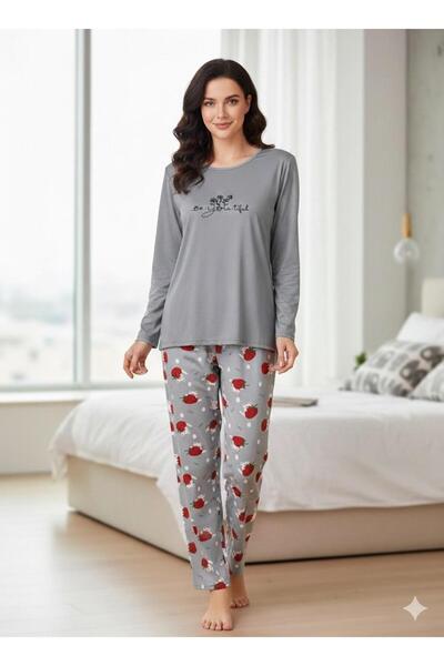 trendmodaal طقم بيجامة من قماش ميلان بطبعة الفراولة