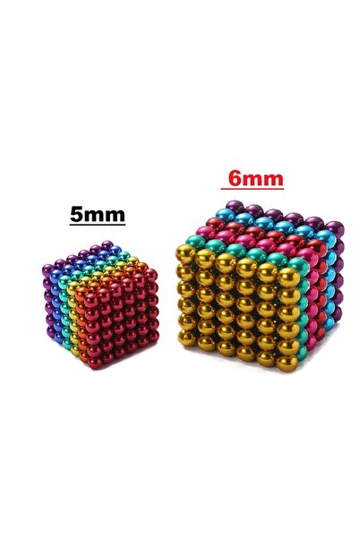 YclShop Neocube boncuk mıknatıs zeka küpü manyetik oyuncaklar 6mm 6 renk