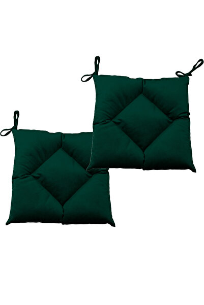 Casasro Set 2 Perne de Scaun, Verde, 40x40cm, Catifea Lux