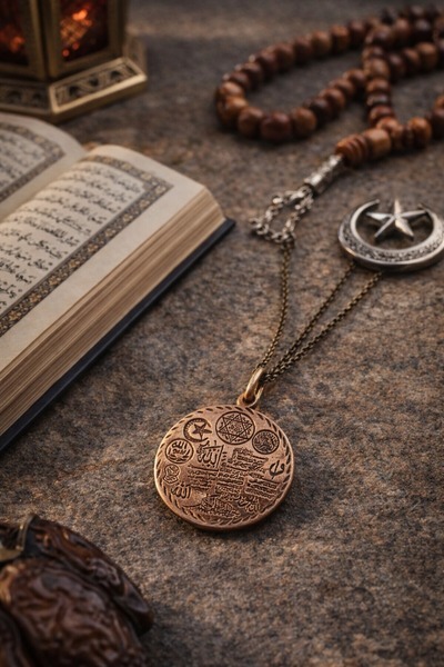 GWOMA Women's Copper Necklace - Copper Armor 22 Prayer Necklace Celcelütiye 4...