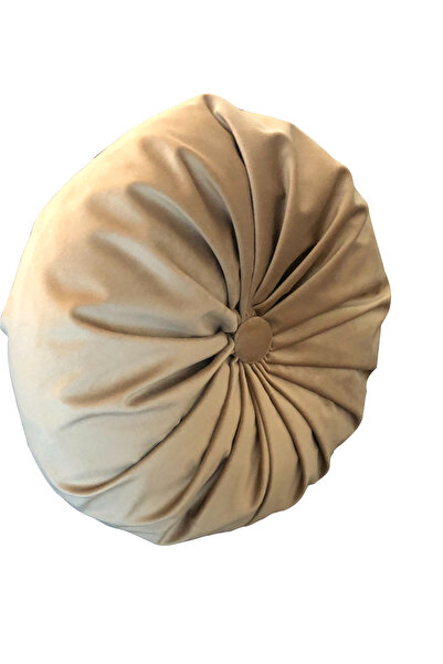 Casasro Perna Decorativa, Rotunda, Catifea Lux, Auriu, 38cm