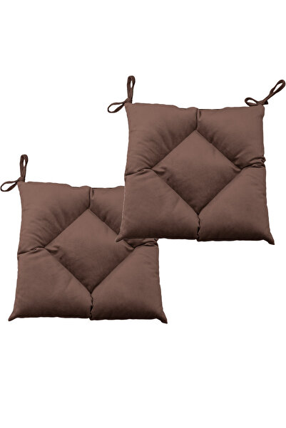 Casasro Set 2 Perne de Scaun, Cappuccino, 40x40cm, Catifea Lux