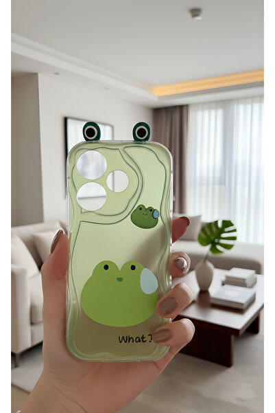 TechTrove حافظة هاتف مموجة بتصميم ضفدع أخضر لطيف ثلاثي الأبعاد متوافقة مع هات...