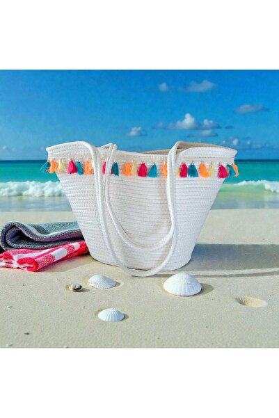 bayram taşcıoğlu home desing Daily Vacation Beach Bag Tassel Bohemian Bag