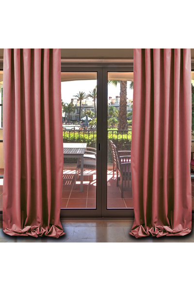 Casasro Set of 2 curtains, 140x245cm, Lux Velvet 335gr/sqm, Pink