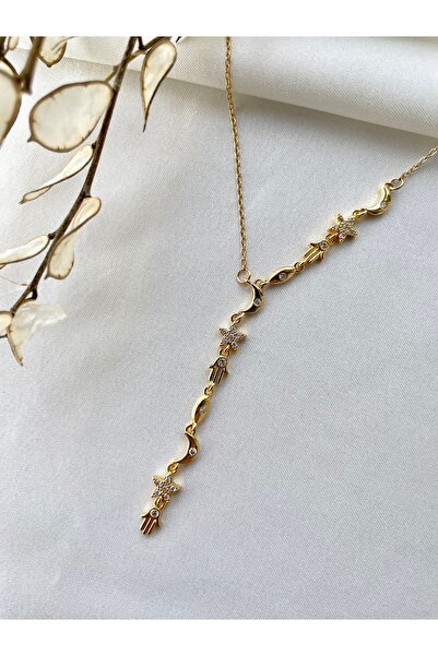 Modesa bijuteri Fatma Ana Eli Şans Kolye- Manifest Kolye-Kutulu Gönderim