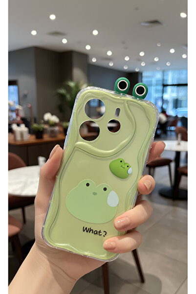 TechTrove حافظة هاتف مموجة بتصميم ضفدع أخضر لطيف ثلاثي الأبعاد متوافقة مع هات...